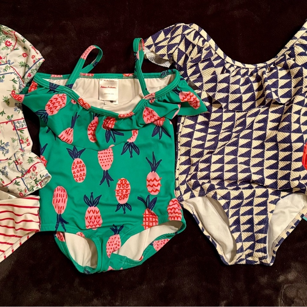 4 swimsuits bundle - Janie & Jack, Hanna Anderson, Pink Platinum
